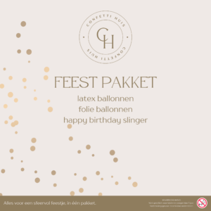 Feestpakket Happy Birthday – Goud & Zwart